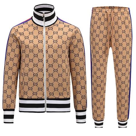 gucci track jacket black|gucci jogging suit for men.